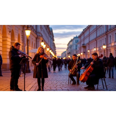 Уличные музыканты и артисты Петербурга: атмосфера города