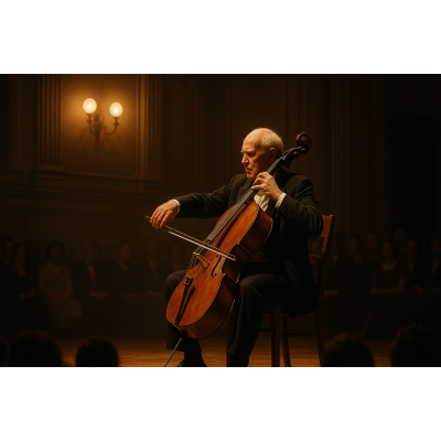 Великий виолончелист Ростропович на московской сцене